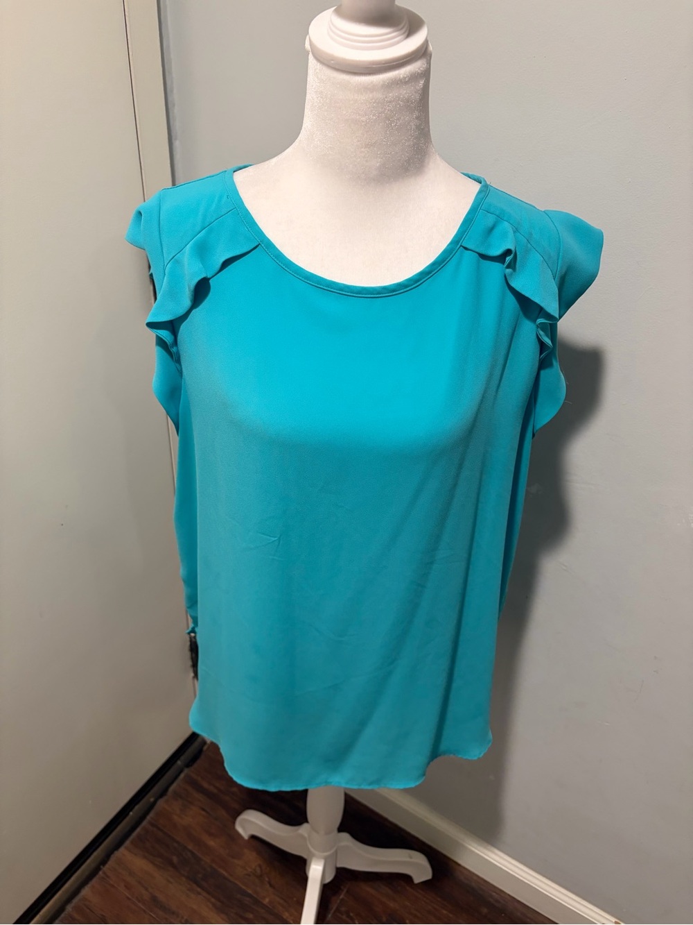 LOFT Teal Ruffle Sleeve Women's Camisole